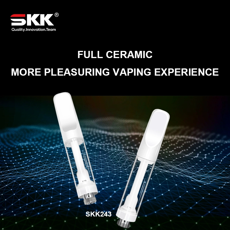 280 mAh Skk390 Disposable Vape 1ml Capacity Lead Free Brass Ceramic Coil Tank