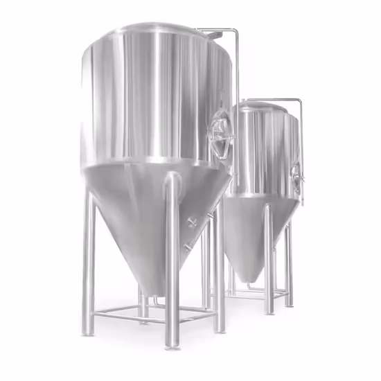 Stainless Steel 500L 1000L Wine Fermenter Vessel Conical Bottom Brewing Bright 5bbl 10bbl Fermentation Tank